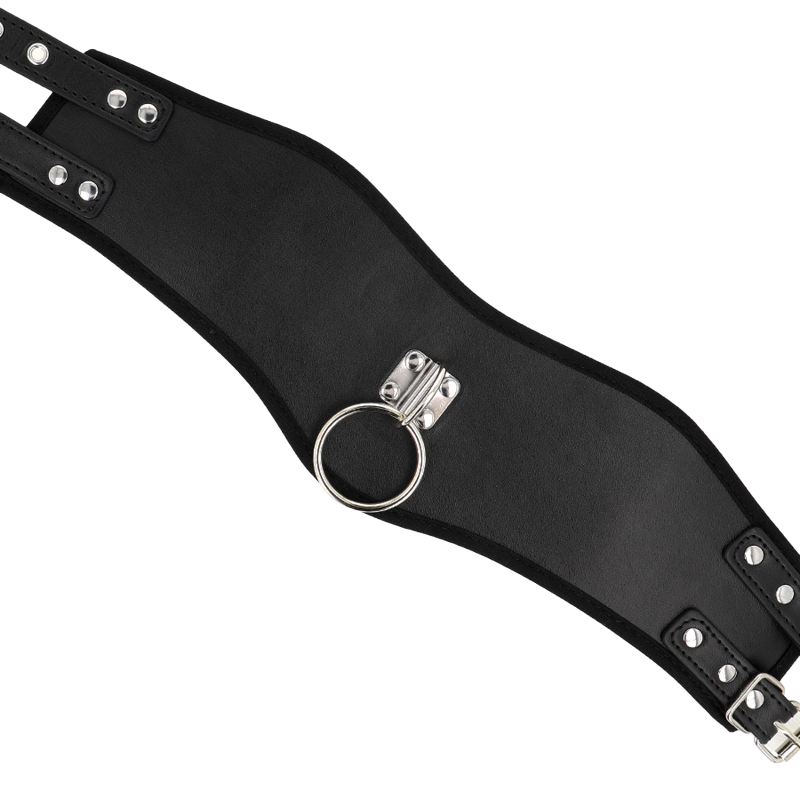 Collar con Correa Ancho Negro