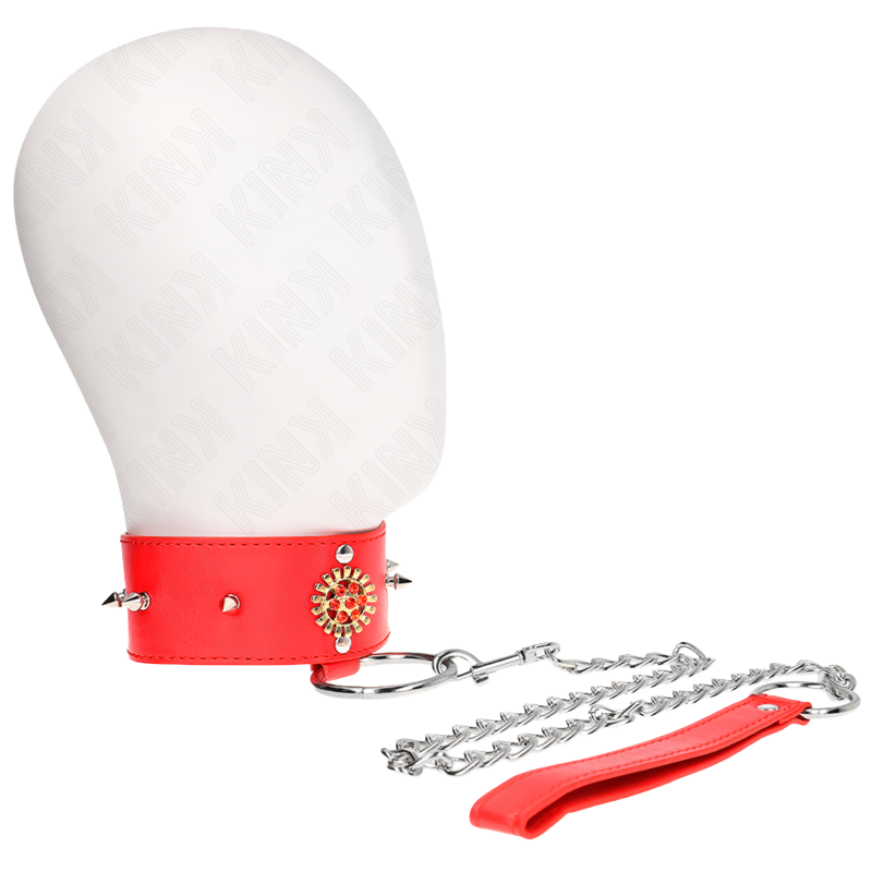 Collar con Correa Rojo con Diamantes