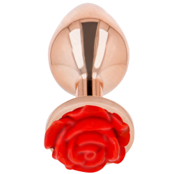 Plug Anal Oro Rosado Rosa Roja L