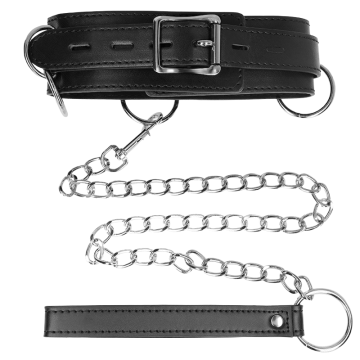 Collar con Correa Esclavitud 3 Anillos