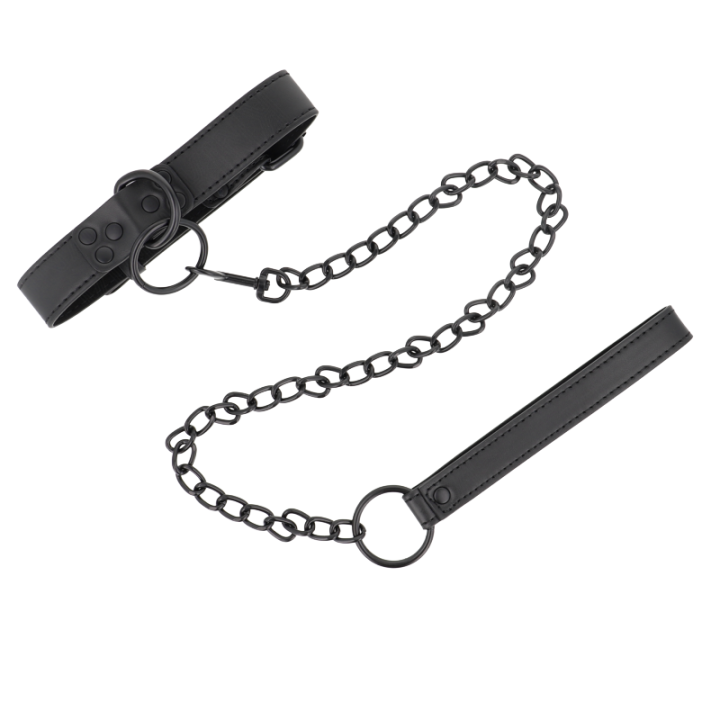 Collar con Correa Oscuro