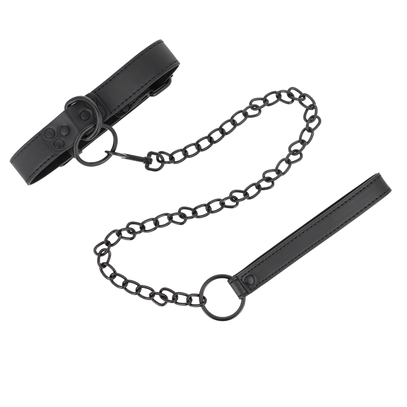 Collar con Correa Oscuro
