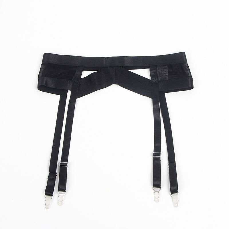 Conjunto Sujetador con Liguero Bondage Negro