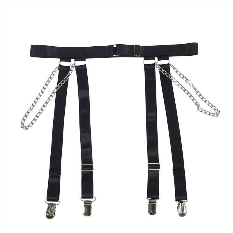 Body con Cadenas y Ligueros Negro