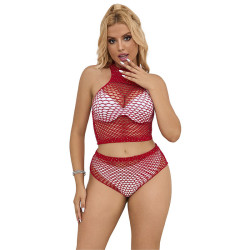 Set de Rejilla con Brillantes Rojo TU