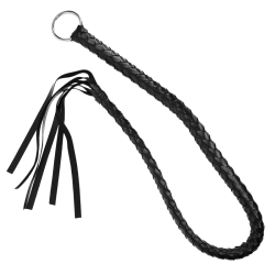 Látigo de Serpiente con Anillo de Mano Negro