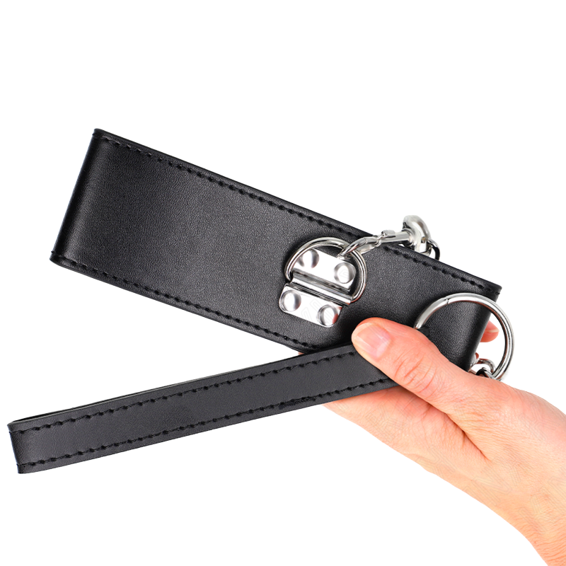 Collier Large avec Laisse Noir