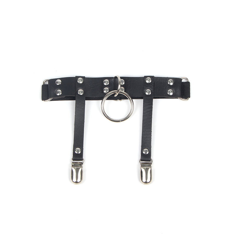 Liga Punk de Cuero Ajustable Negro TU