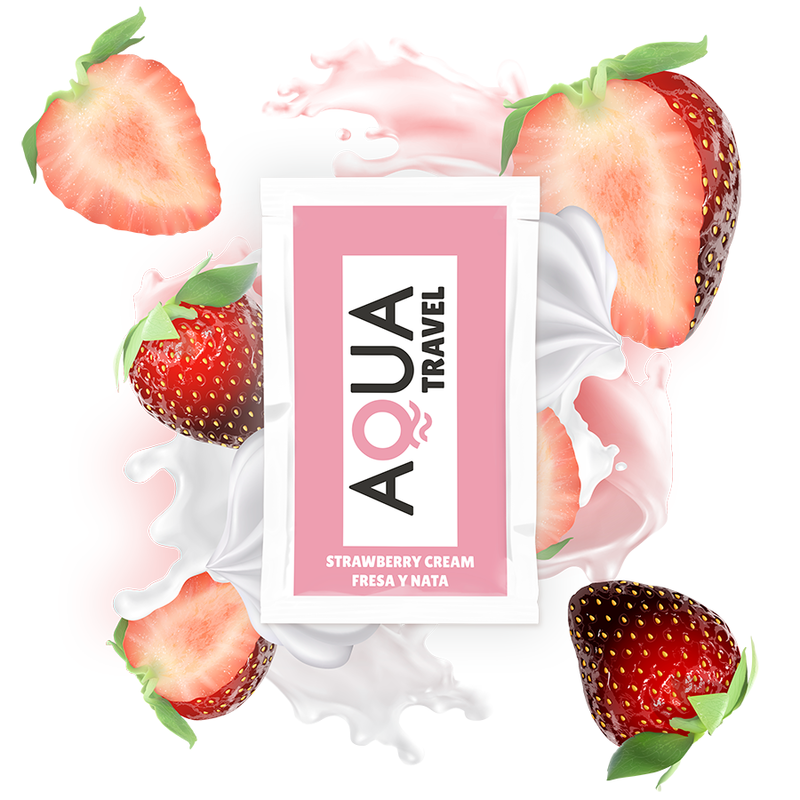 Lubrifiant à Base d'Eau Saveur Fraise et Crème 6 ml