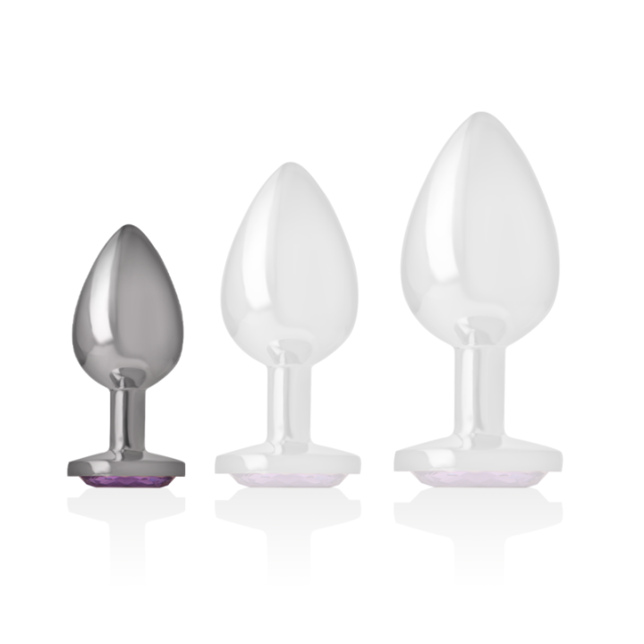 Plug Anal Metálico con Cristal Violeta Talla S