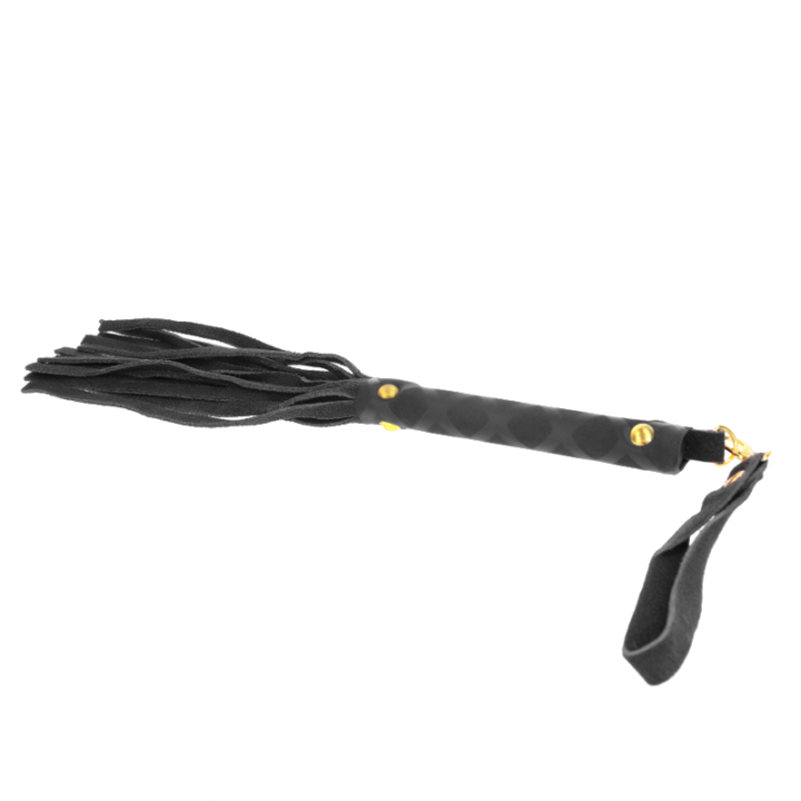 Látigo Mini Piel de Ante Negro 30 cm