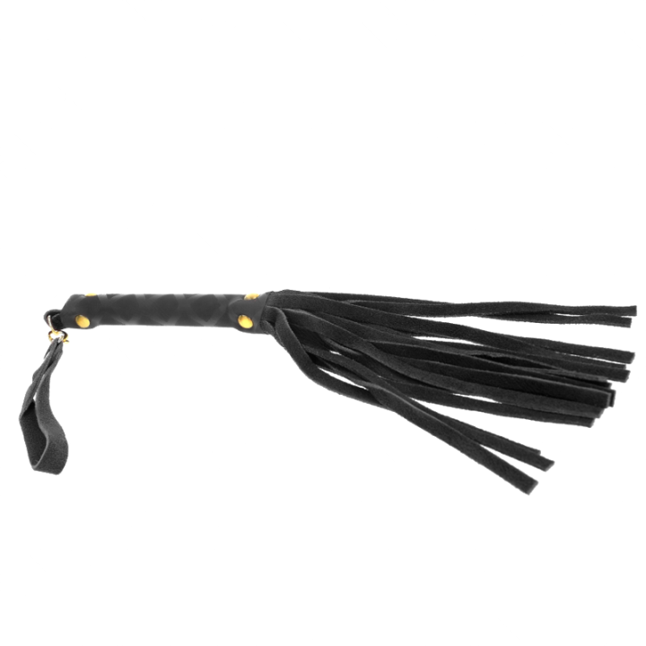 Látigo Mini Piel de Ante Negro 30 cm