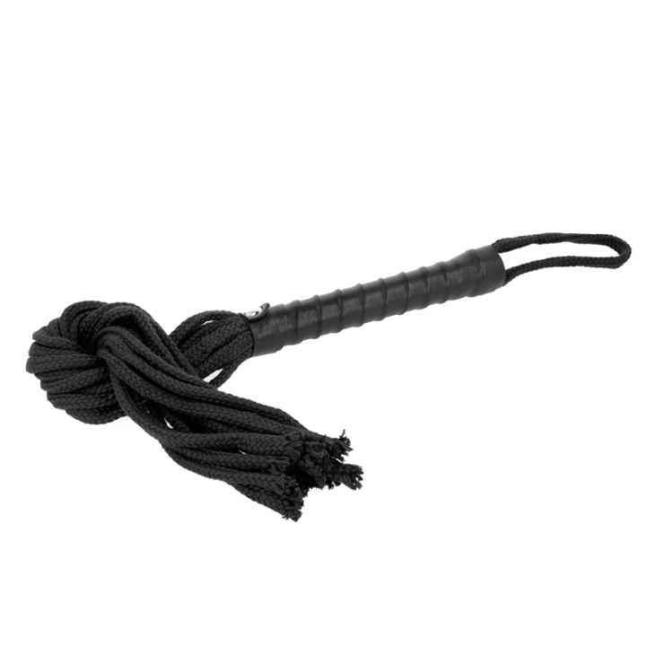 Fouet à cordes noir 56 cm