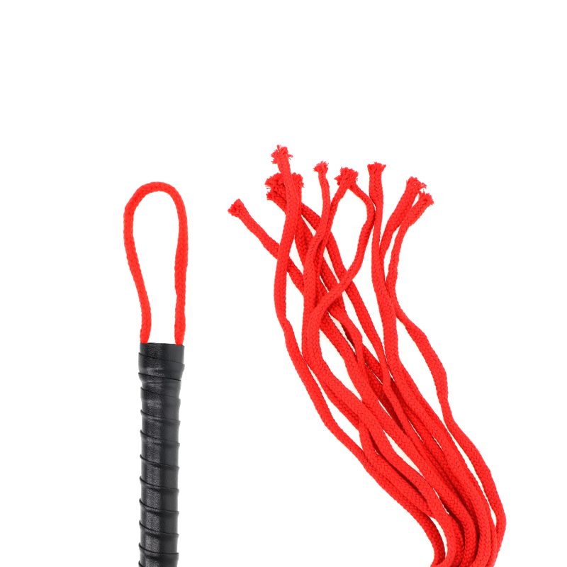 Fouet à cordes rouge 56 cm
