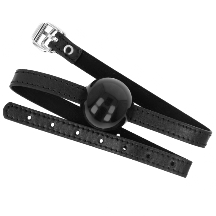 Bâillon boule pleine simple noir