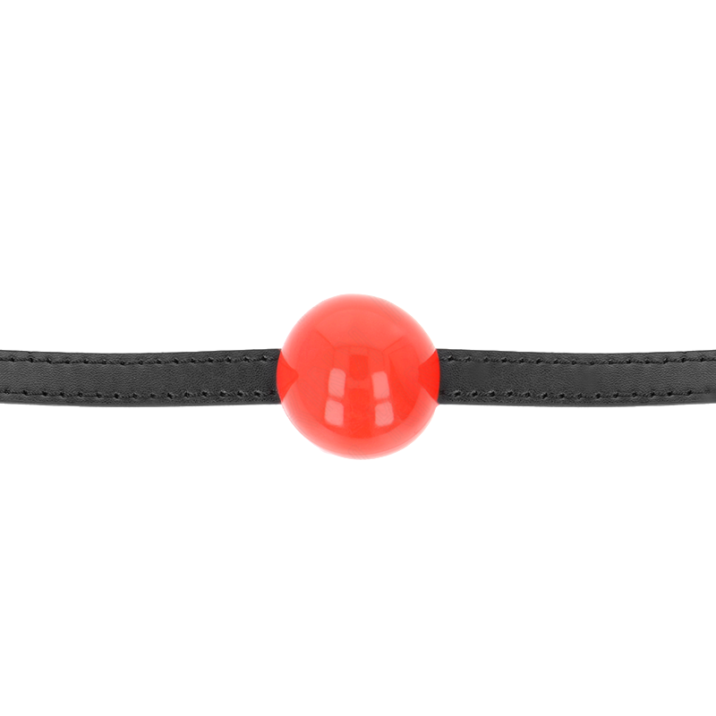 Bâillon boule pleine simple rouge