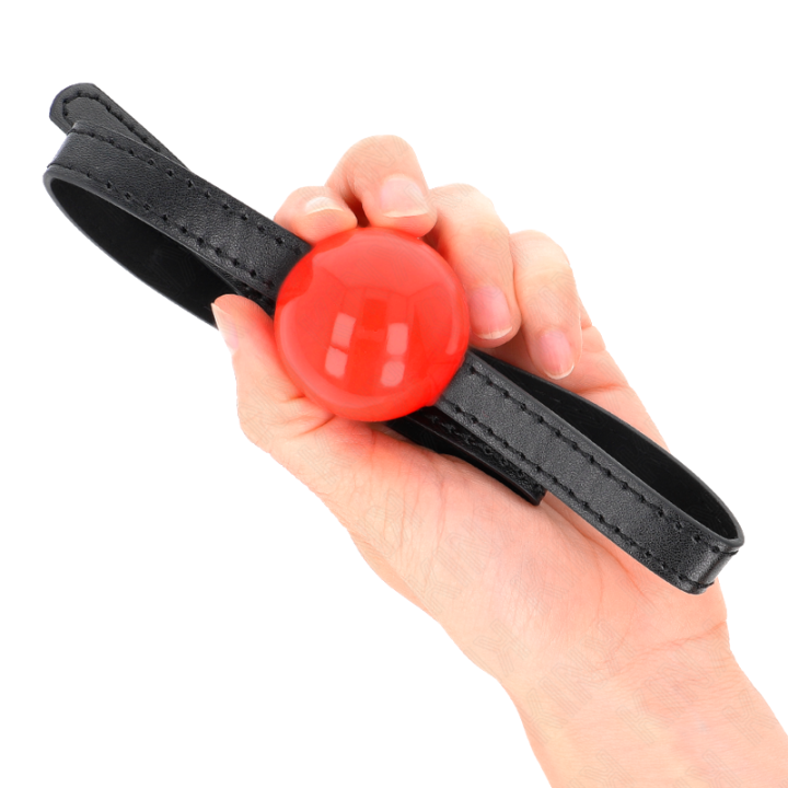 Bâillon boule pleine simple rouge