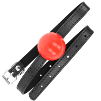Bâillon boule pleine simple rouge