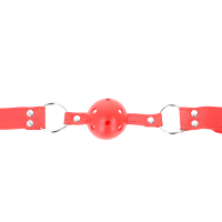 Bâillon boule rouge rigide et creux