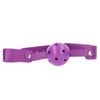 Bâillon boule respirant violet