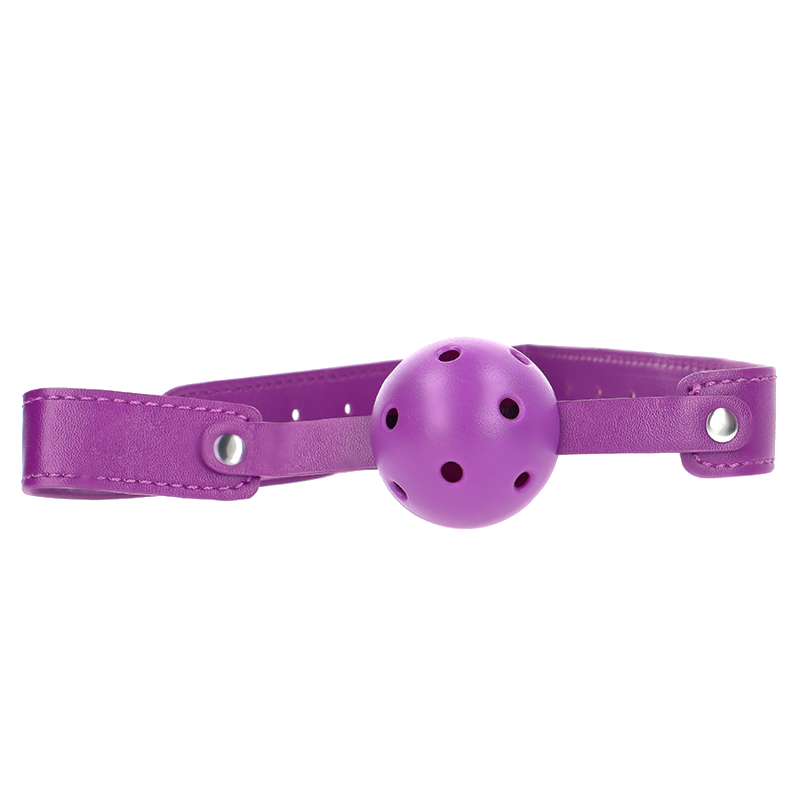 Bâillon boule respirant violet