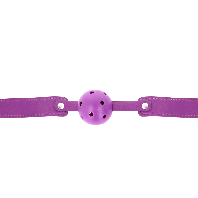Bâillon boule respirant violet