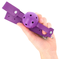 Bâillon boule respirant violet