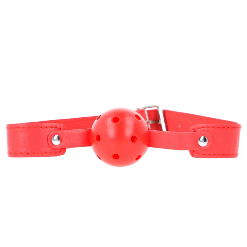 Bâillon-boule respirant rouge