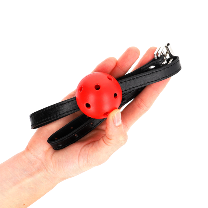 Bâillon boule respirant Simplicity rouge