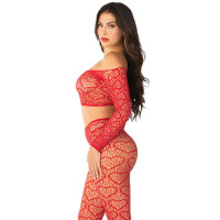 Crop top et bas rouges TU