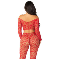 Crop top et bas rouges TU