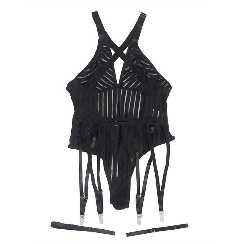 Body con Liguero Negro