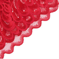 Babydoll satiné en dentelle rouge