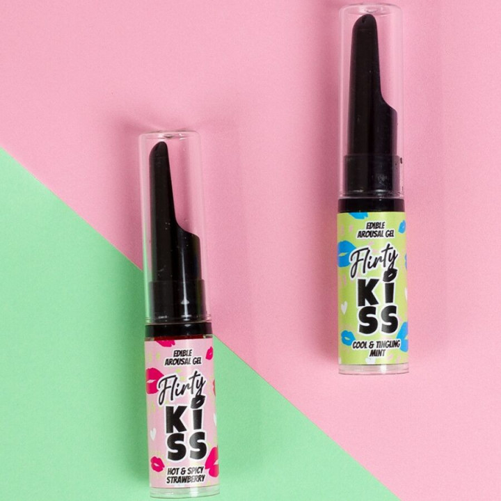 Flirty Kiss Gels pour sexe oral Fraise et Menthe