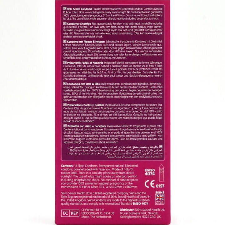 Préservatifs Dots & Ribs Premium 16 unités