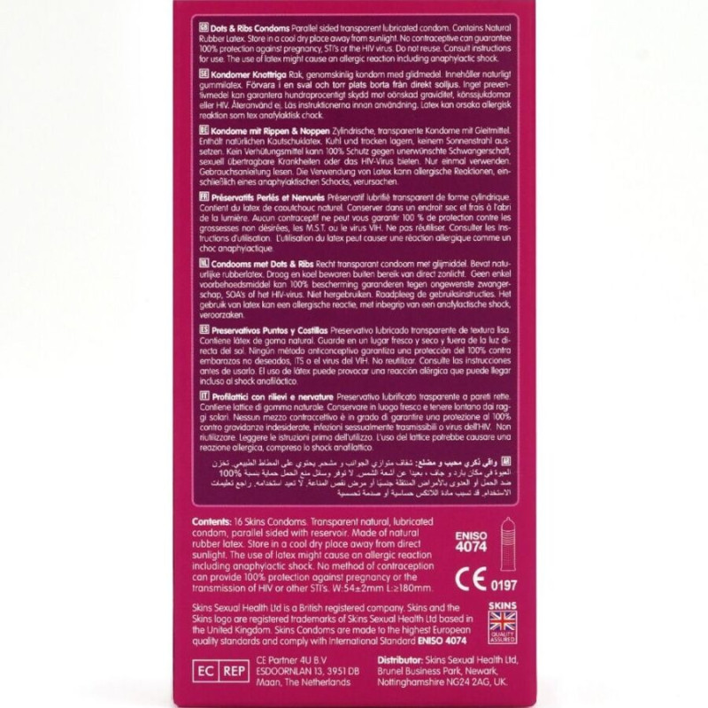 Preservativos Dots & Ribs Premium 16 Uds
