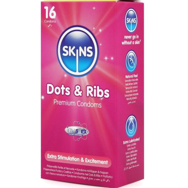 Préservatifs Dots & Ribs Premium 16 unités