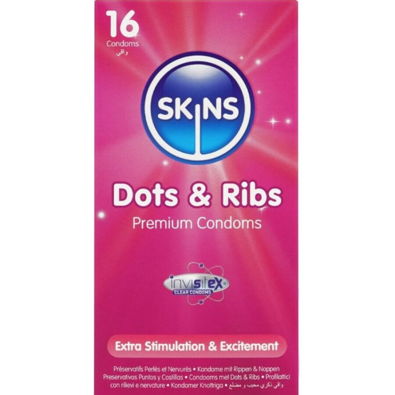 Préservatifs Dots & Ribs Premium 16 unités