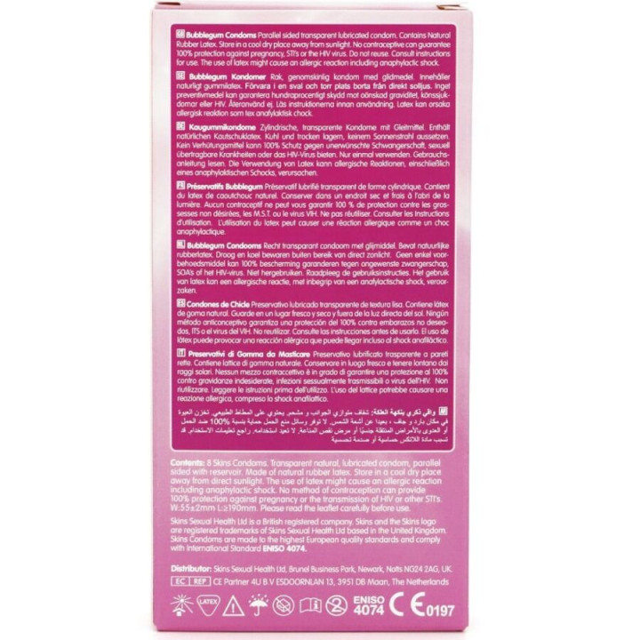 Préservatifs Premium goût chewing-gum 8 unités
