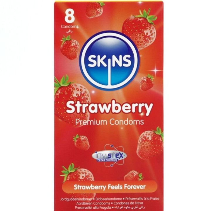 Preservativos Premium Sabor Fresa 8 Uds