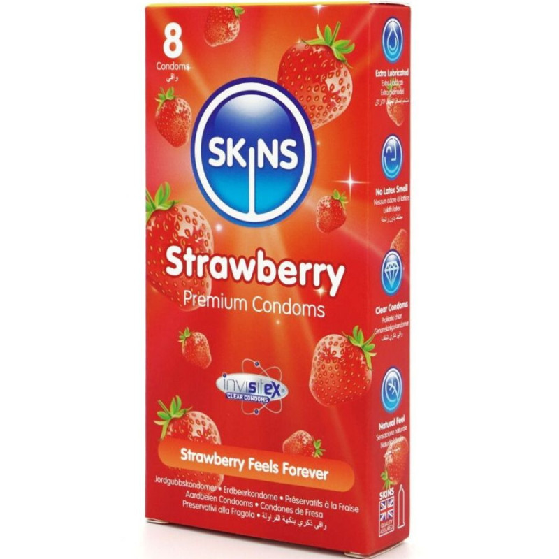 Préservatifs Premium goût fraise 8 unités