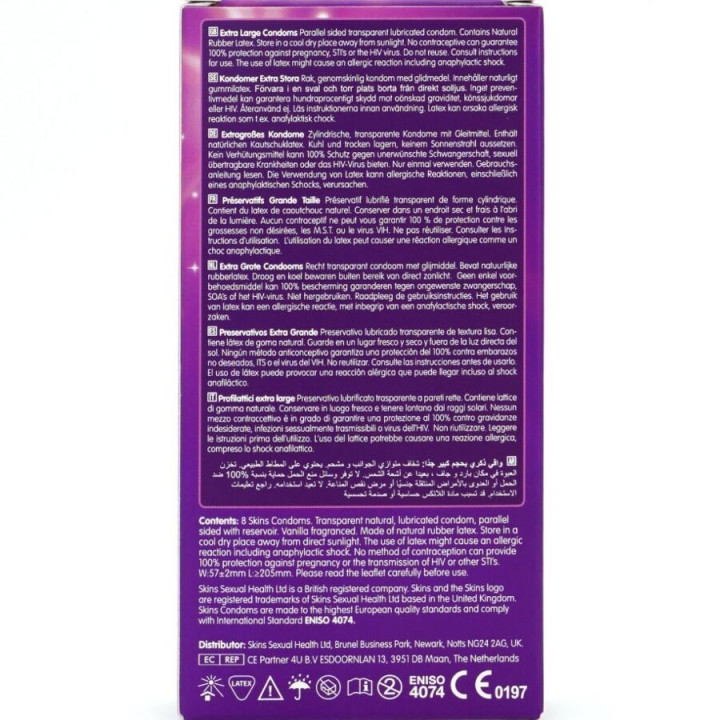 Préservatifs Premium Taille XL 8 unités