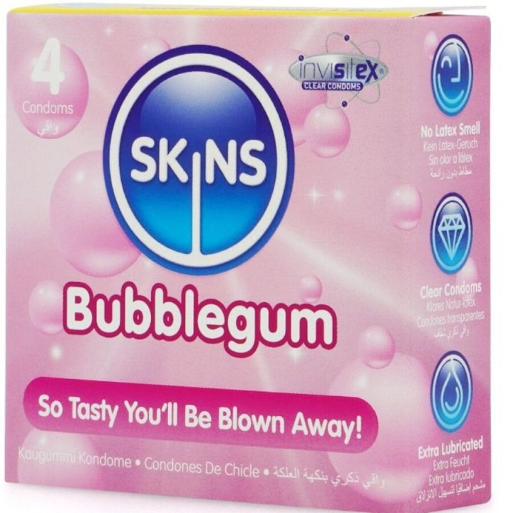 Préservatifs Premium goût bubble-gum 4 unités