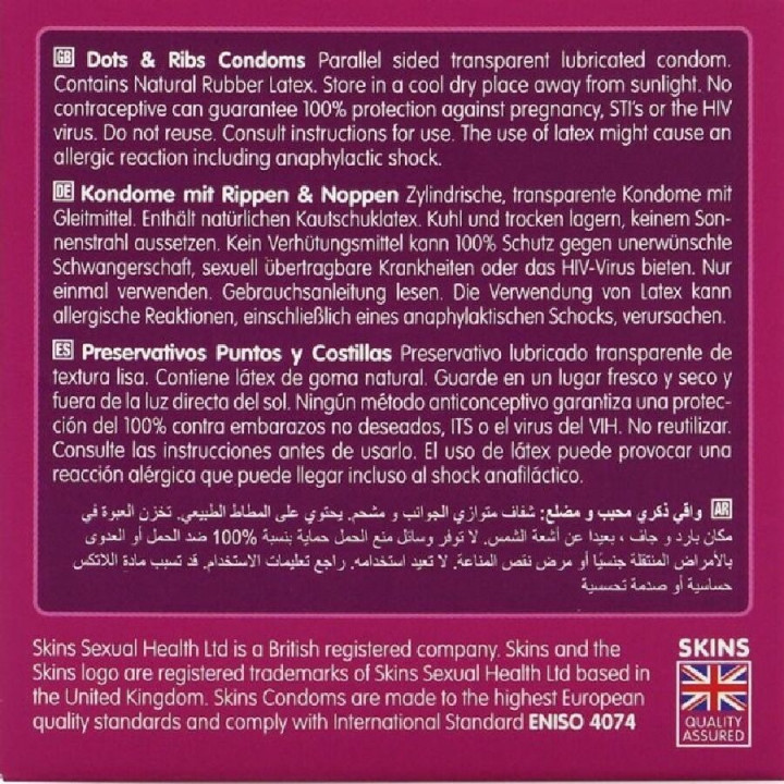 Preservativos Dots & Ribs Premium 4 Uds