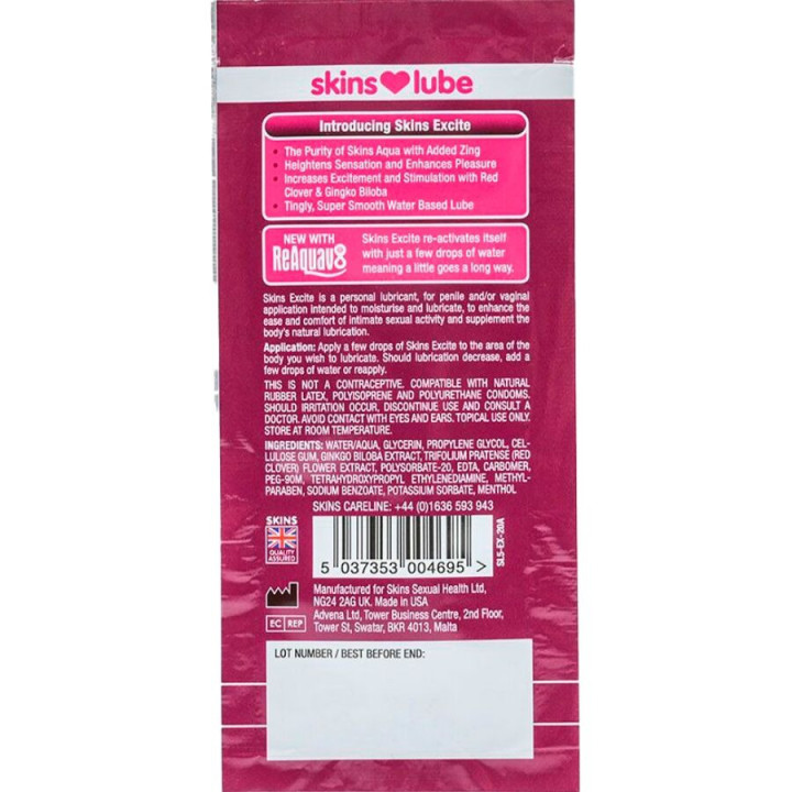 Excite Lubrifiant à base d'eau unidose 5 ml