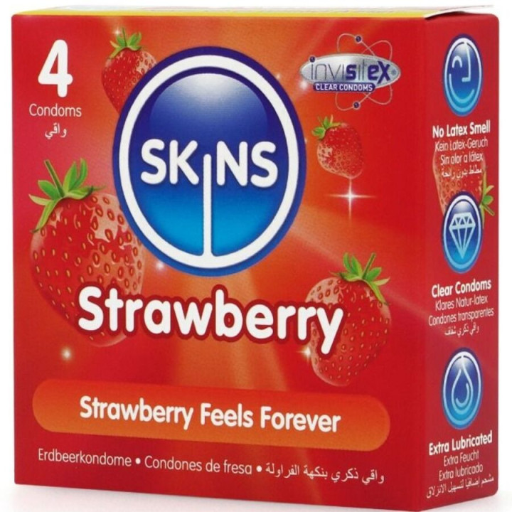 Préservatifs Premium Fraise 4 unités