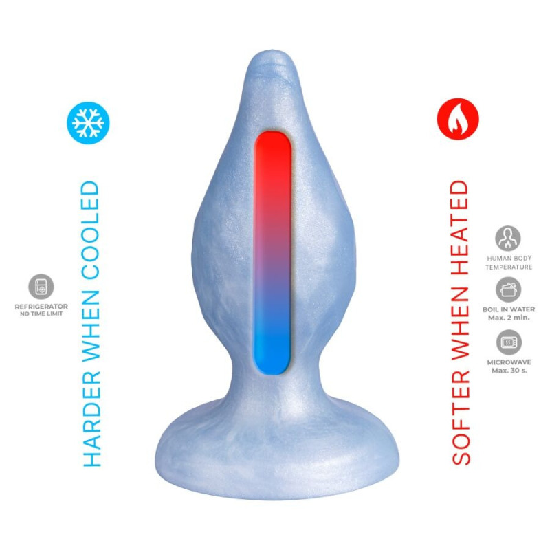 Diamond Plug Anal Thermoréactif Bleu Perle