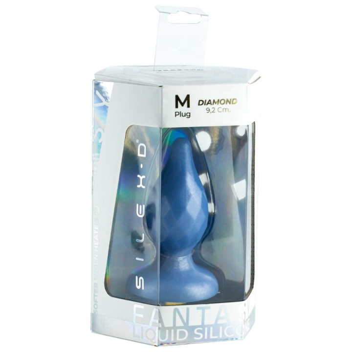 Diamond Plug Anal Thermoréactif Bleu Perle