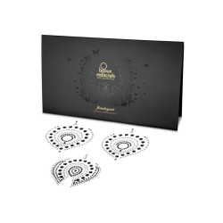 Bijoux Adhésifs Flamboyant Argent Noir