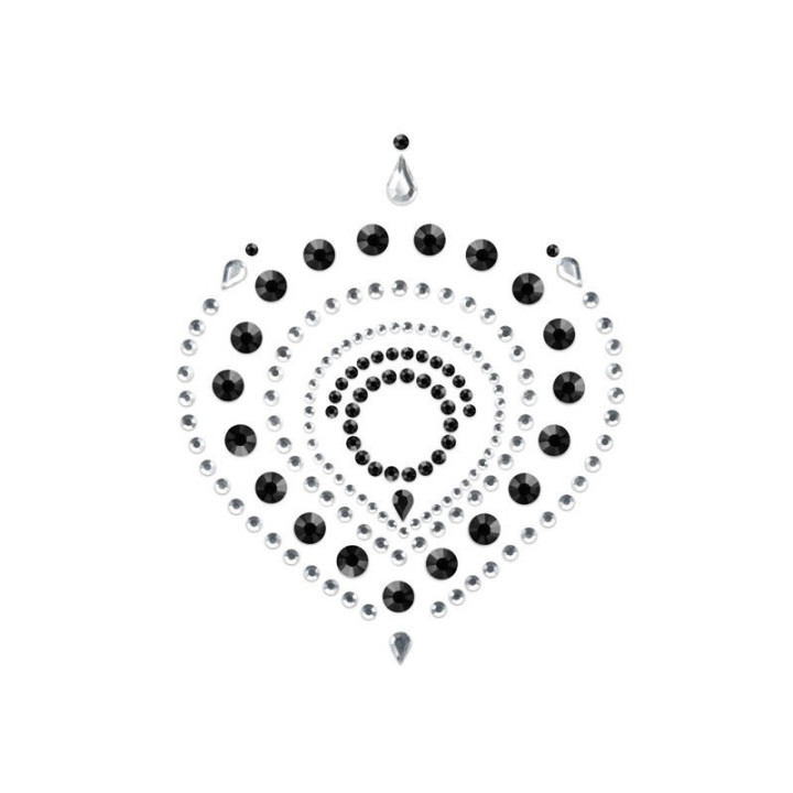 Bijoux Adhésifs Flamboyant Argent Noir